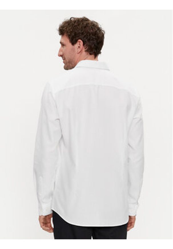 Jack & Jones - Jack&Jones Koszula Harvey 12248522 Biały Slim Fit. Kolor: biały. Materiał: bawełna, syntetyk