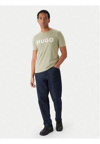 Hugo - HUGO T-Shirt Dulivio 50467556 Zielony Regular Fit. Kolor: zielony. Materiał: bawełna #3
