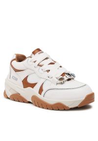 Sneakersy Axel Arigato Catfish Lo F0051016 White/Camel. Kolor: biały. Materiał: skóra
