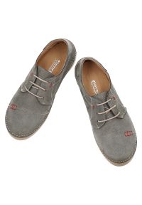 Szare Półbuty Artiker Płaskie Obuwie Damskie. Okazja: na co dzień. Zapięcie: sznurówki. Kolor: szary. Materiał: skóra. Szerokość cholewki: normalna. Styl: klasyczny, casual, elegancki #3