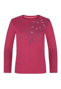 Lowa - Dziecięce T-shirt Bizel z miękkiej bawełny - Żywy kwiatowy wzór. Kolor: wielokolorowy. Materiał: bawełna. Długość rękawa: długi rękaw. Długość: długie. Wzór: kwiaty
