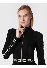 Elisabetta Franchi Kombinezon KT-19S-26E2-V520 Czarny Slim Fit. Kolor: czarny. Materiał: wełna #4