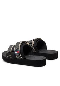 Tommy Jeans Klapki Tjm Sandal Casual EM0EM01389 Czarny. Okazja: na co dzień. Kolor: czarny. Materiał: materiał. Styl: casual