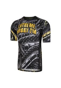 EXTREME HOBBY - Koszulka fitness dla dzieci Extreme Hobby Bone Crusher z krótkim rękawem. Kolor: czarny. Materiał: elastan, poliester. Długość rękawa: krótki rękaw. Długość: krótkie. Sport: fitness