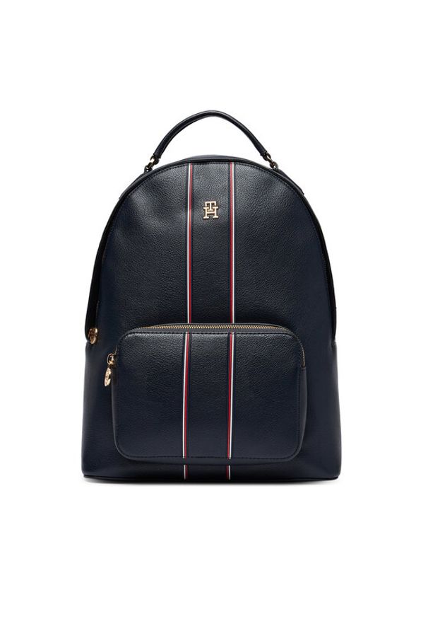 TOMMY HILFIGER - Tommy Hilfiger Plecak Th Daily Backpack Corp AW0AW18851 Granatowy. Kolor: niebieski. Materiał: skóra