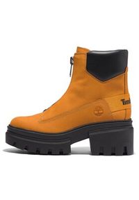 Timberland Botki Everleigh Boot Front Zip TB0A5YHM2311 Brązowy. Kolor: brązowy. Materiał: nubuk, skóra