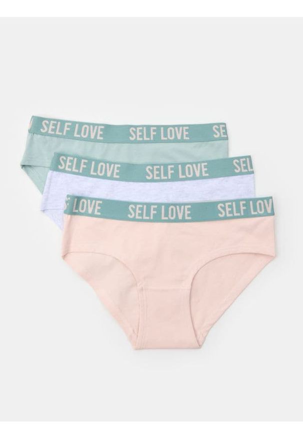 Sinsay - Majtki hipster 3 pack - wielobarwny