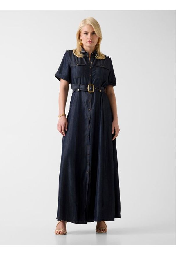 Marciano Guess Sukienka codzienna 181615 Niebieski Classic Fit. Okazja: na co dzień. Kolor: niebieski. Typ sukienki: proste. Styl: casual