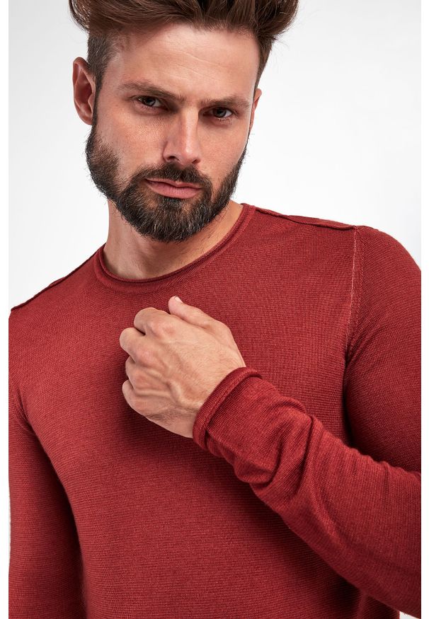 JOOP! Jeans - Sweter męski wełniany JOOP! JEANS. Materiał: wełna. Długość rękawa: długi rękaw. Długość: długie