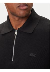 Lacoste Sweter AH5187 Czarny Regular Fit. Kolor: czarny. Materiał: bawełna #2