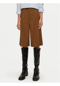 GESTUZ - Gestuz Bermudy Paula 10909173 Brązowy Loose Fit. Kolor: brązowy. Materiał: wiskoza, syntetyk