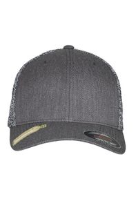 FLEXFIT - Melanżowa Czapka Trucker Cap. Kolor: wielokolorowy, czarny, szary. Wzór: melanż