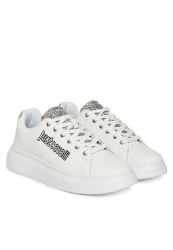 Just Cavalli Sneakersy 79RA3SB3 ZPB46 Biały. Kolor: biały. Materiał: skóra