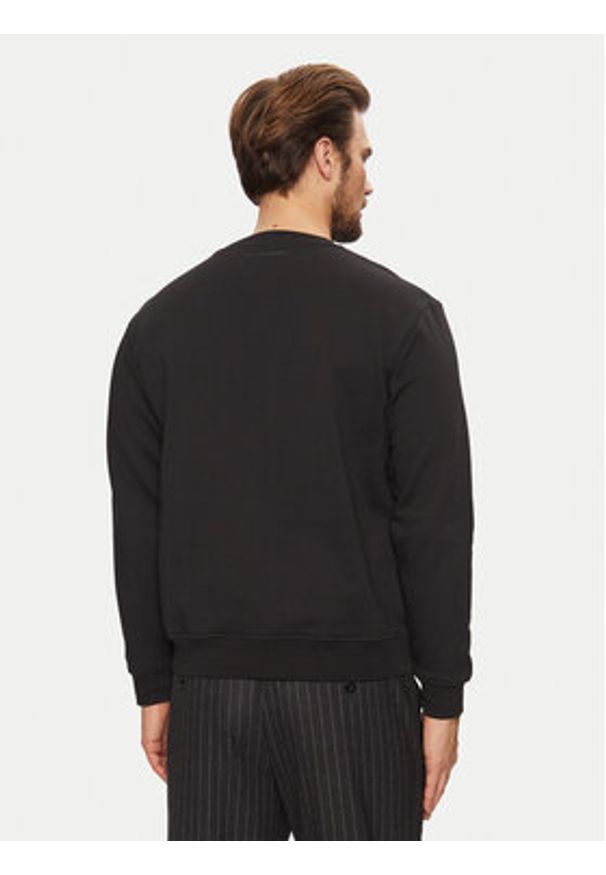 Karl Lagerfeld - KARL LAGERFELD Bluza 705432 551942 Czarny Regular Fit. Typ kołnierza: dekolt w karo. Kolor: czarny. Materiał: bawełna