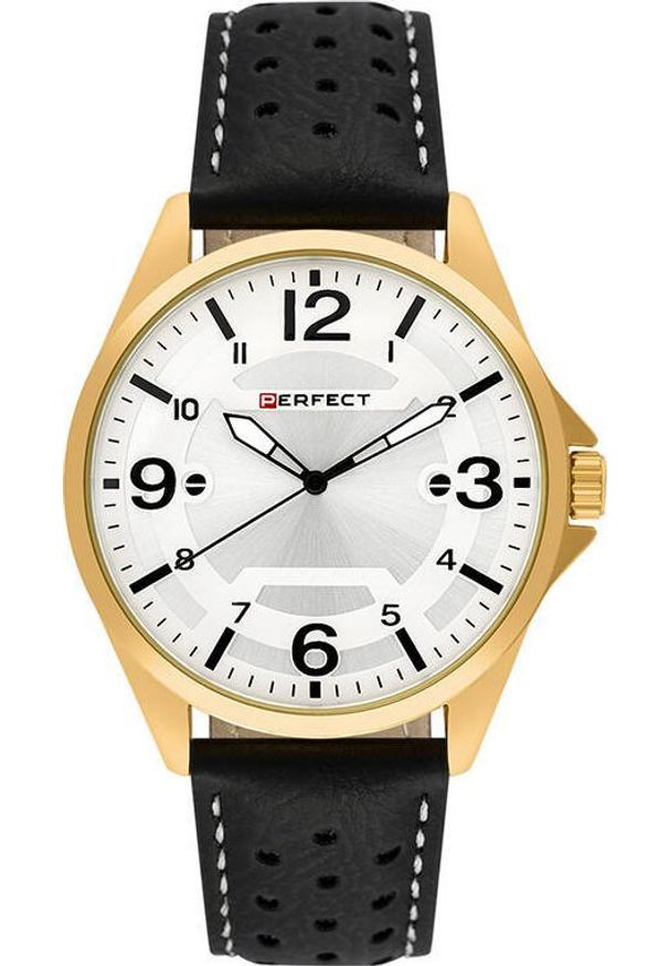 Zegarek Perfect Zegarek Perfect W120-03 męski perforowany pasek .