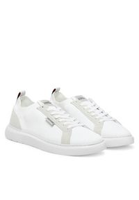 TOMMY HILFIGER - Tommy Hilfiger Sneakersy Light Cupsole Knit Seasonal FM0FM05403 Biały. Kolor: biały. Materiał: materiał
