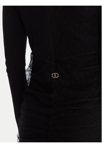 TwinSet - TWINSET Sukienka dzianinowa 252TT3262 Czarny Regular Fit. Kolor: czarny. Materiał: syntetyk #4
