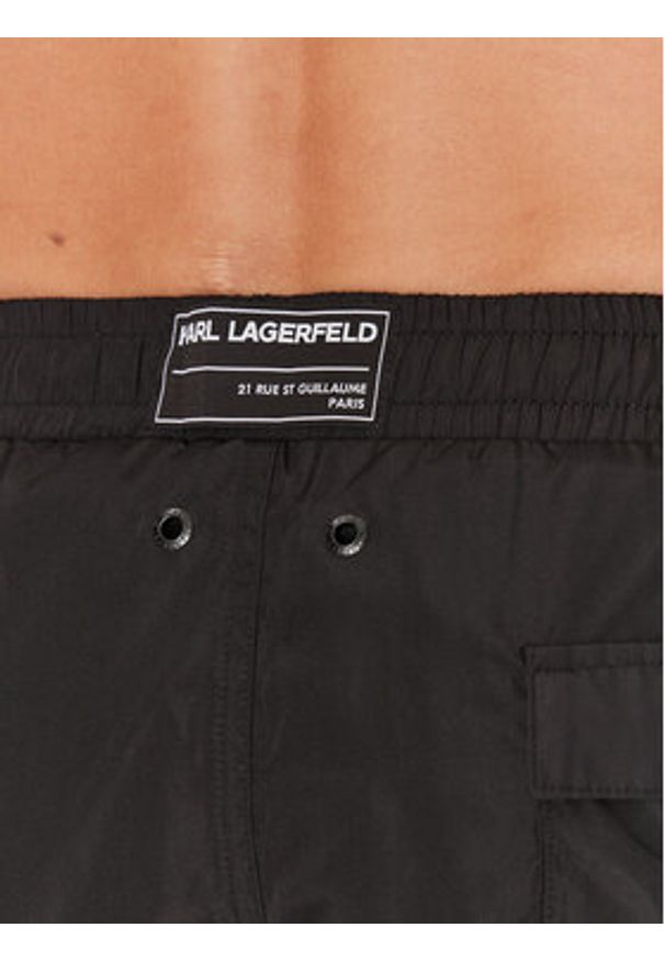 Karl Lagerfeld - KARL LAGERFELD Szorty kąpielowe A1M46009 Czarny Regular Fit. Kolor: czarny. Materiał: syntetyk