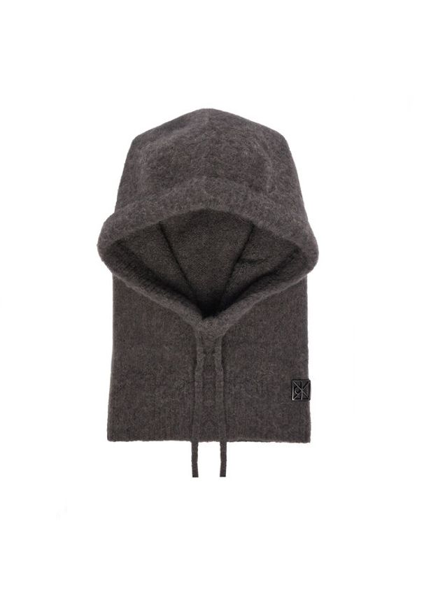 Calvin Klein Balaklawa Emblem Brushed LV04D8068G Szary. Kolor: szary. Materiał: poliamid, nylon