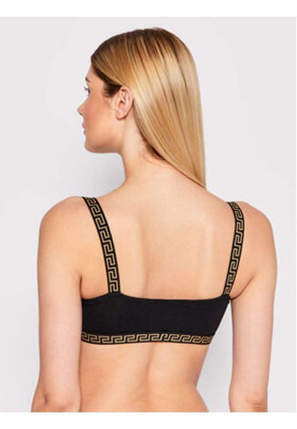 VERSACE - Versace Biustonosz top Greca 1003179 Czarny. Kolor: czarny. Materiał: bawełna
