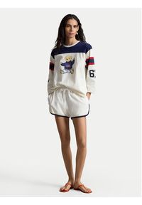 Polo Ralph Lauren Bluzka 211A12714001 Kremowy Oversize. Typ kołnierza: polo. Kolor: kremowy. Materiał: bawełna #5