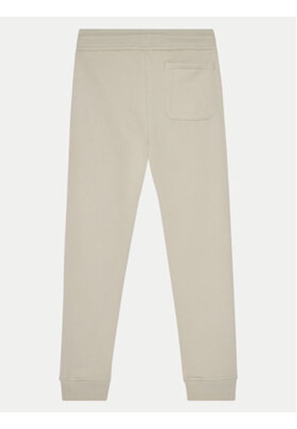 Calvin Klein Jeans Spodnie dresowe IU0IU00621 Beżowy Regular Fit. Kolor: beżowy. Materiał: bawełna