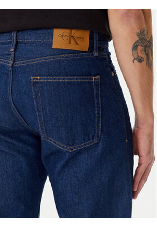Calvin Klein Jeans Jeansy J30J327207 Granatowy Straight Fit. Kolor: niebieski