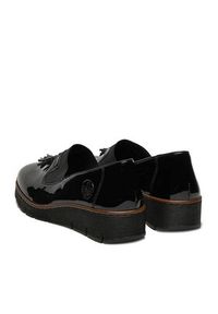 Rieker Półbuty 53751-00 Czarny. Kolor: czarny. Materiał: materiał #6