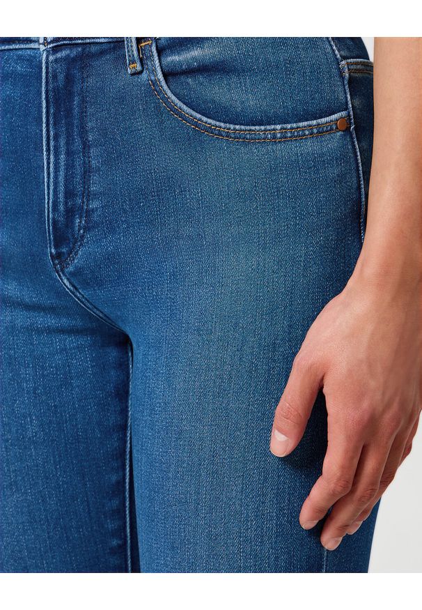 Wrangler - WRANGLER DAMSKIE SPODNIE JEANSOWE HIGH SKINNY AZURE SKY 112355898 W27H017440