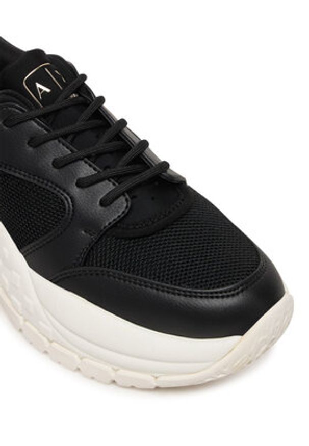 Armani Exchange Sneakersy XW002227 AF21430 UC001 Czarny. Kolor: czarny. Materiał: skóra