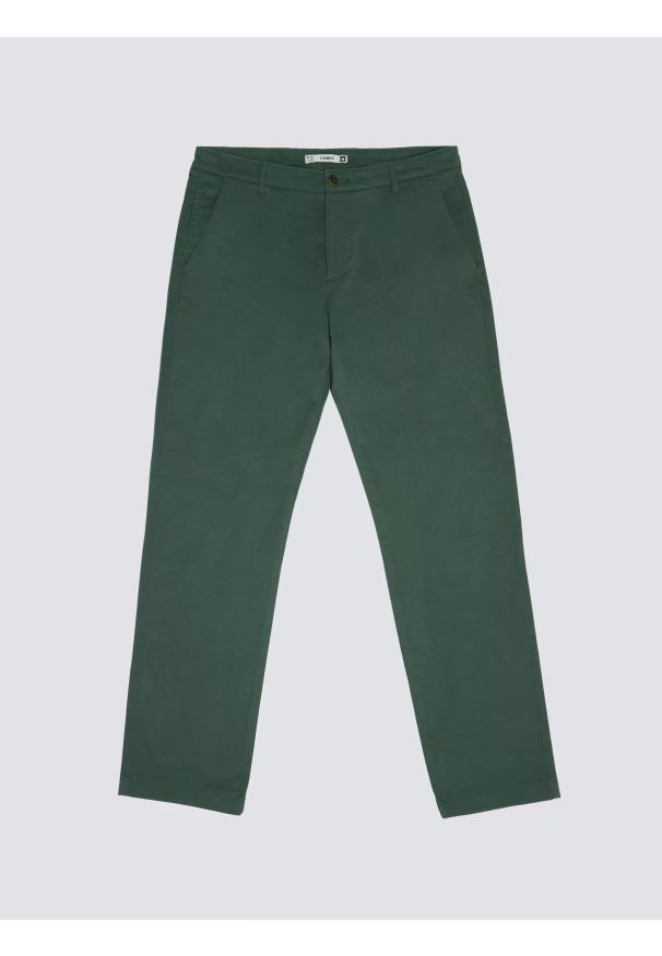 Big-Star - Spodnie męskie chinosy zielone Trevor 304. Okazja: na co dzień. Stan: standardowy. Kolor: zielony. Materiał: tkanina. Wzór: haft. Styl: casual, klasyczny