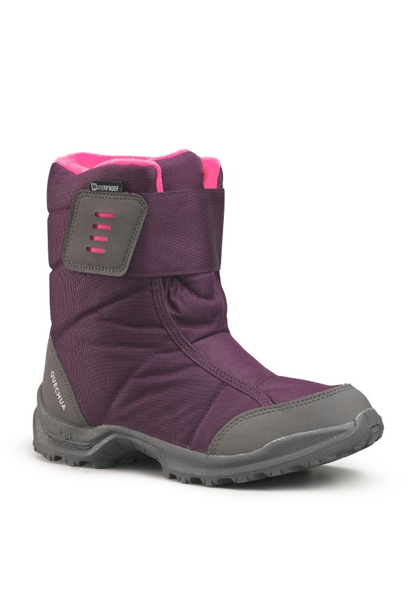 quechua - Buty turystyczne śniegowce dla dzieci Quechua SH100 X-Warm. Zapięcie: rzepy. Kolor: fioletowy, wielokolorowy, różowy. Materiał: poliester, guma. Sezon: zima