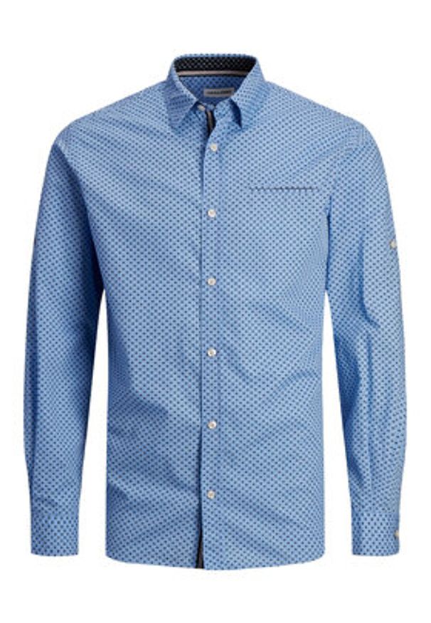 Jack & Jones - Jack&Jones Koszula 12235969 Niebieski Slim Fit. Kolor: niebieski. Materiał: bawełna