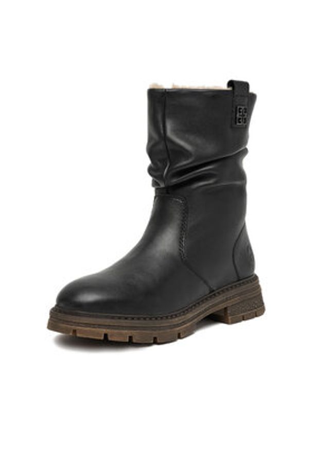 Rieker Botki CEO-Z9855-00 Czarny. Kolor: czarny. Materiał: skóra