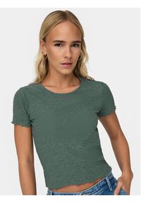 only - ONLY T-Shirt Emma 15201206 Zielony Slim Fit. Kolor: zielony. Materiał: syntetyk #3