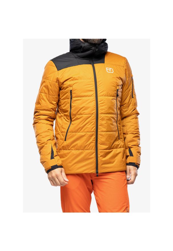 ORTOVOX - Kurtka narciarska męska Ortovox Swisswool Zinal Jacket. Kolor: pomarańczowy. Sezon: zima. Sport: narciarstwo