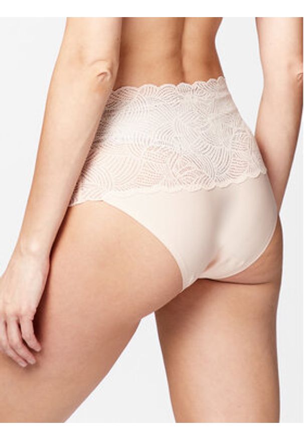 Chantelle Figi klasyczne z wysokim stanem Soft Stretch C11G80 Beżowy. Stan: podwyższony. Kolor: beżowy. Materiał: syntetyk