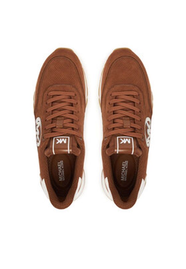MICHAEL Michael Kors Sneakersy Nova Trainer 43S6NOFS1S Brązowy. Kolor: brązowy. Materiał: zamsz, skóra