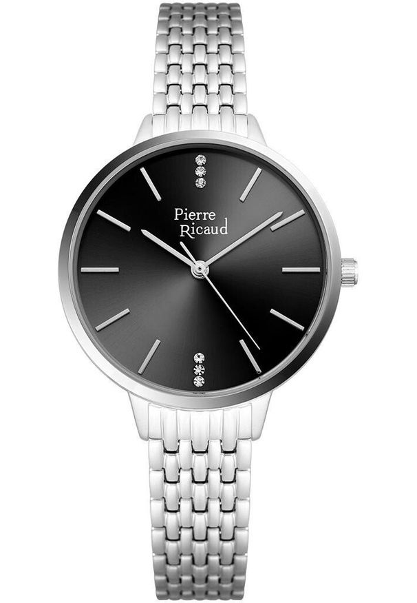 Zegarek damski Pierre Ricaud P21065.5114Q CYRKONIE srebrny. Kolor: srebrny