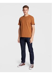 !SOLID - Solid T-Shirt 21107372 Brązowy Regular Fit. Kolor: brązowy. Materiał: bawełna