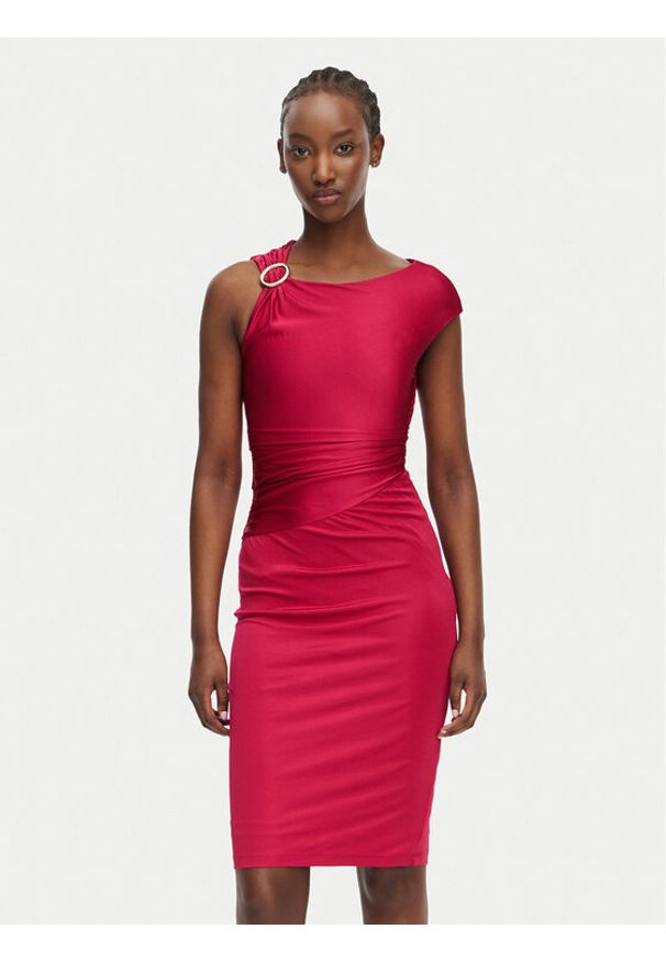 Marciano Guess Sukienka koktajlowa G6GK24 K3066 Różowy Slim Fit. Kolor: różowy. Materiał: wiskoza. Styl: wizytowy