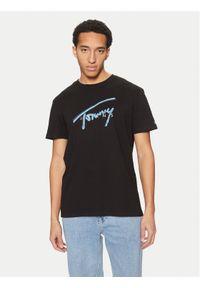 Tommy Jeans T-Shirt Signature DM0DM21109 Czarny Regular Fit. Kolor: czarny. Materiał: bawełna