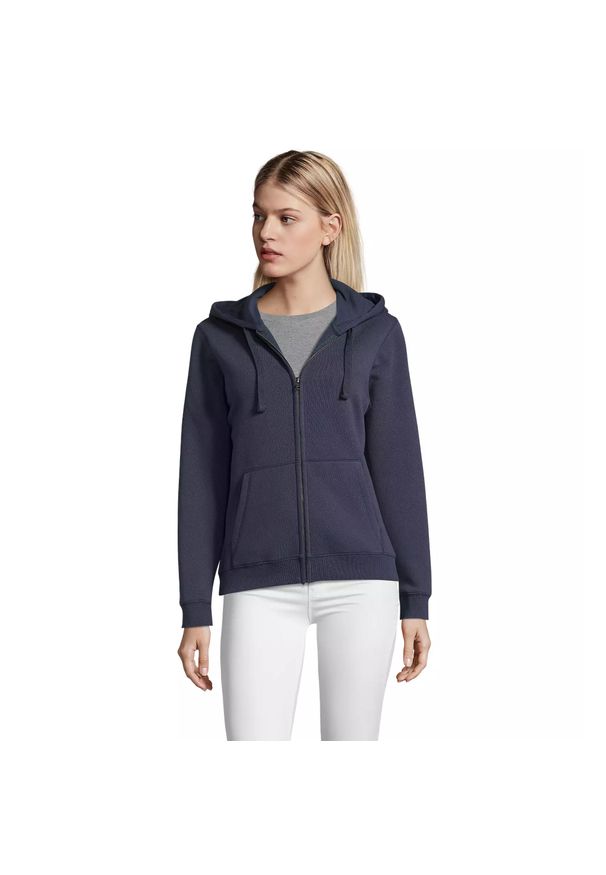 SOL'S - Damska bluza zapinana na zamek Sol's Spike. Kolor: niebieski