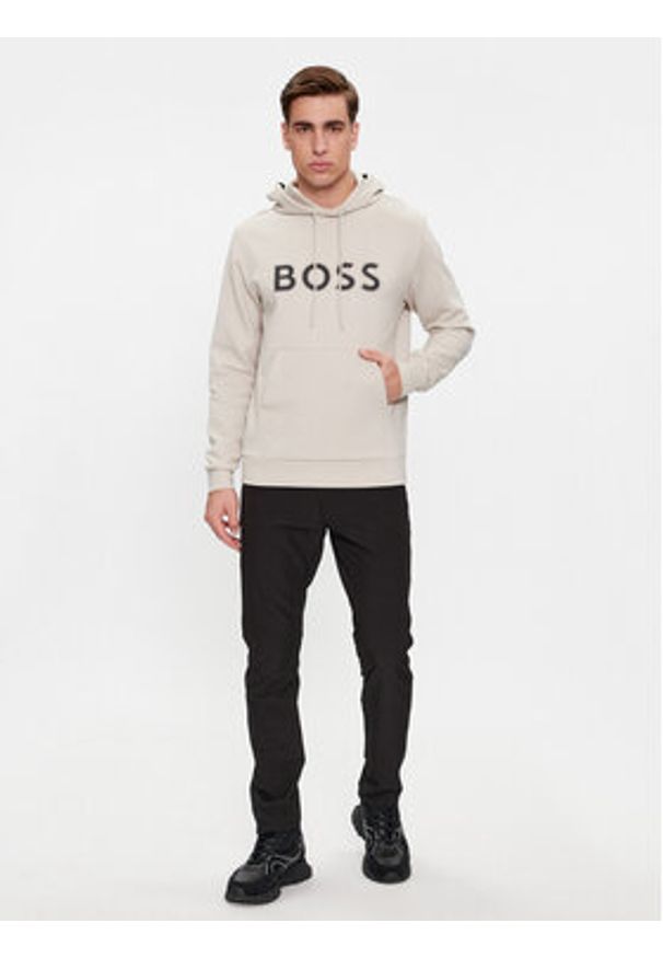 BOSS - Boss Bluza Soody 1 50504750 Beżowy Regular Fit. Kolor: beżowy. Materiał: bawełna, syntetyk