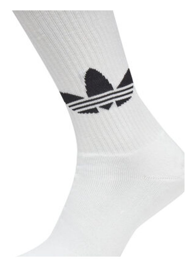 Adidas - adidas Skarpety długie Knee JC8878 Biały. Kolor: biały. Materiał: bawełna