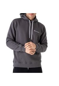 Bluza Champion Small Script Logo Fleece 219208-ES508 - szara. Typ kołnierza: kaptur. Kolor: szary. Materiał: bawełna, tkanina, poliester. Wzór: napisy #1
