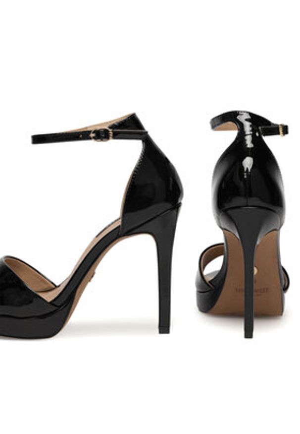 Nine West Sandały WFA2733-2A Czarny. Kolor: czarny. Materiał: syntetyk