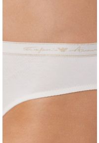 Emporio Armani Underwear Figi kolor kremowy. Kolor: beżowy. Materiał: materiał, dzianina. Wzór: gładki #3