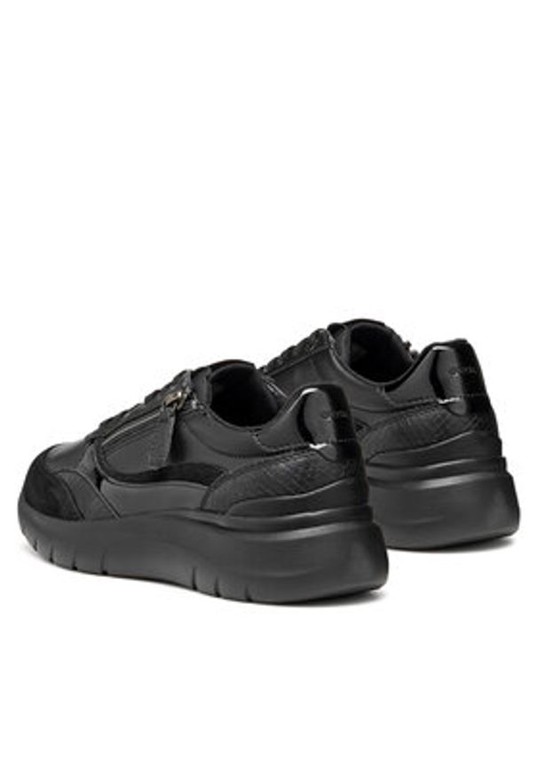 Geox Sneakersy D Plummery D56YNE 05402 C9997 Czarny. Kolor: czarny. Materiał: skóra