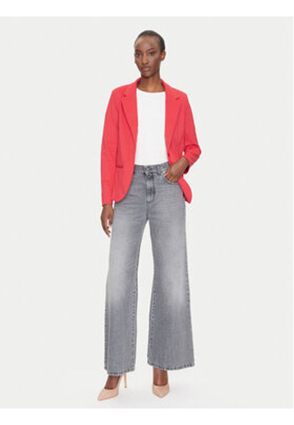 Fransa Marynarka 20605896 Czerwony Regular Fit. Kolor: czerwony. Materiał: syntetyk